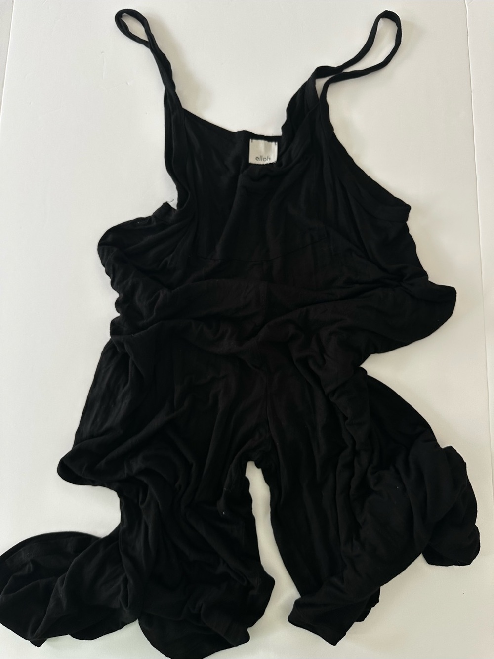 Elloh Women's Black Sleeveless Jumpsuit, Size Medium, Casual Comfortable
